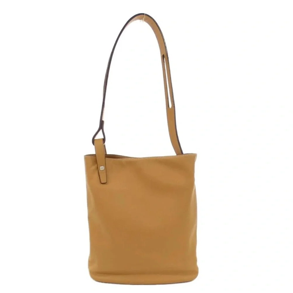 LOEWE Brown Calfskin Leather Small Asymmetric Shoulder Bag w/COA - Picture 5 of 17